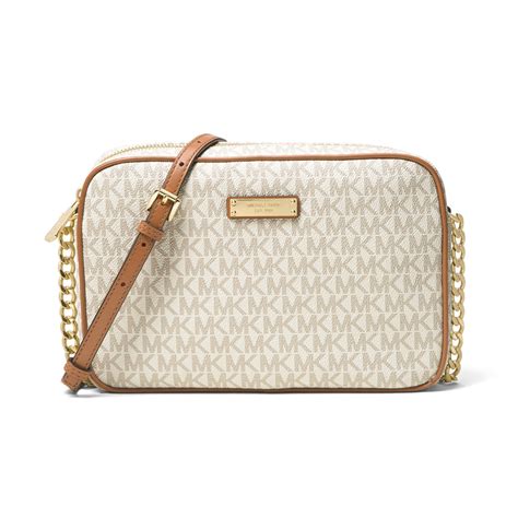 michael kors jet set medium size crossbody|Michael Kors vanilla jet set.